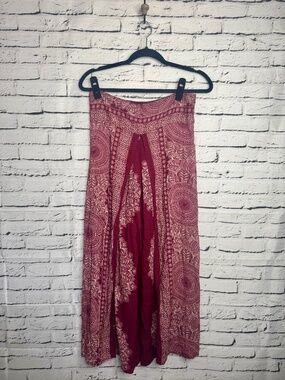 Thai Elephant Harem Pants Burgundy